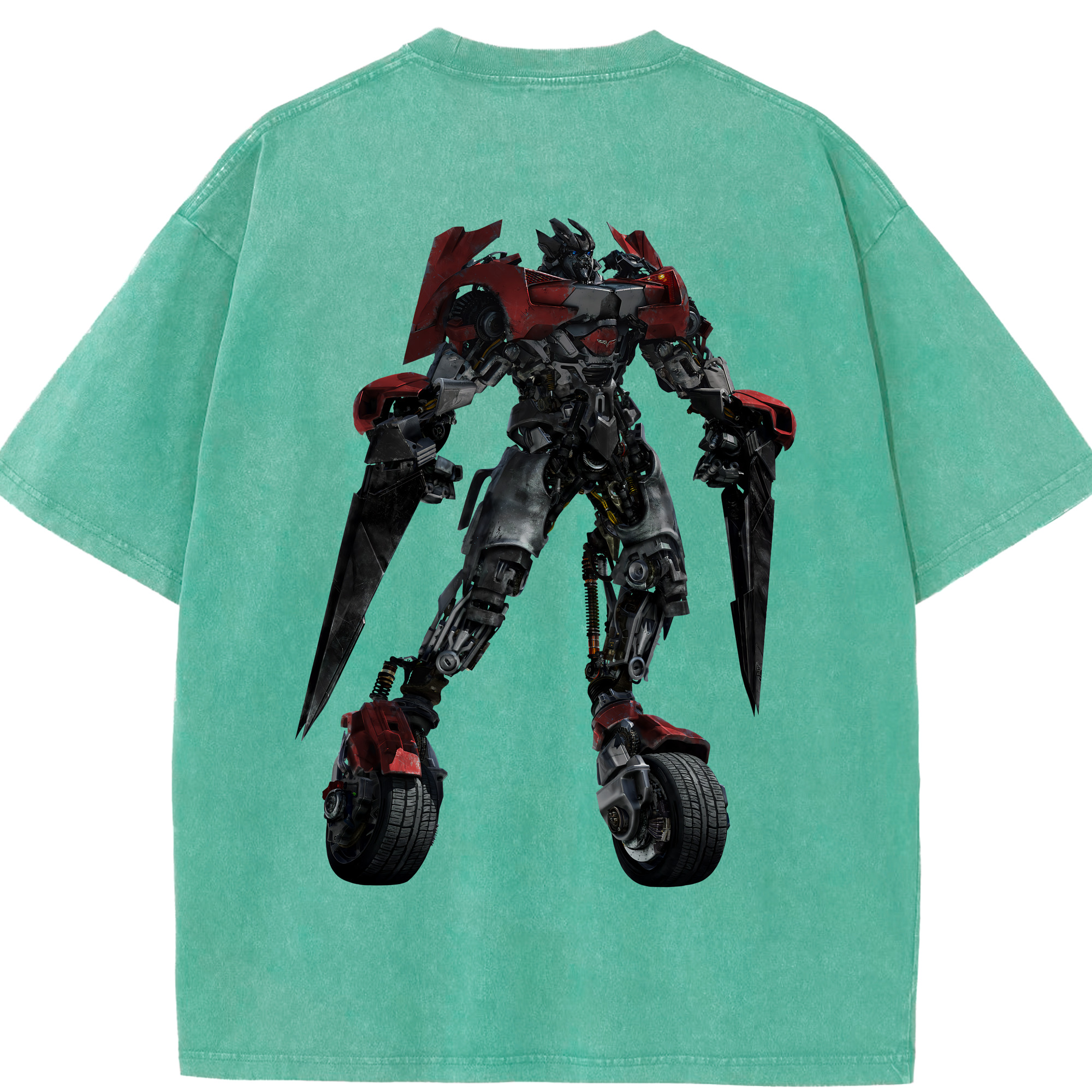 （画像用） Transformers トランスフォーマー 綿100% ヴィンテージ風 半袖Tシャツ（背面プリント）